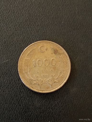 1000 лир Турция 1990 г.