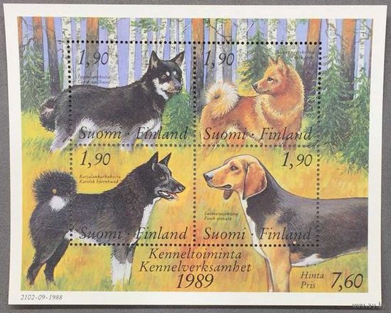 Финляндия 1989г Собаки