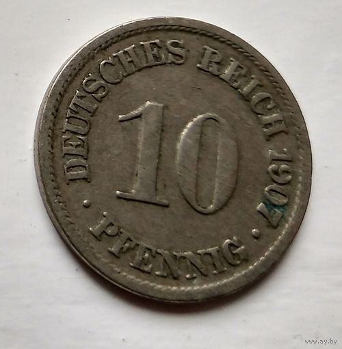 Германия 10 пфеннигов, 1907 A - Берлин 2-1-34