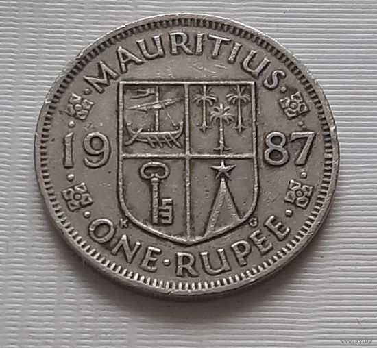 1 рупия 1987 г. Маврикий