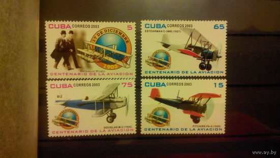 Самолеты, авиация, транспорт, техника, воздушный флот, марки, Куба, 2003