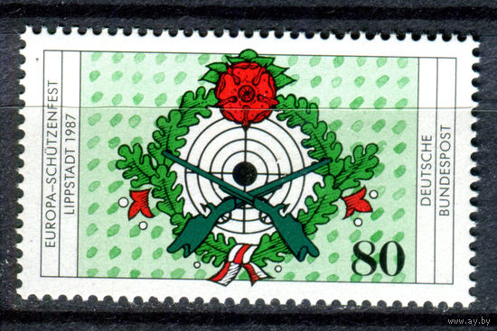 Германия (ФРГ) - 1987г. - Европейский праздник стрелков - полная серия, MNH с отпечатком [Mi 1330] - 1 марка