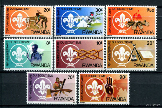 Руанда - 1983г. - Скаутское движение - полная серия, MNH [Mi 1206-1213] - 8 марок