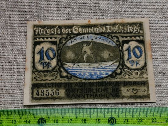 Германия-нотгельд     10  пфенингов  Ausgegeben   1921
