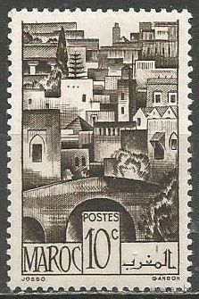 Французское Марокко. Крепость в г.Атлас. 1947г. Mi#242.