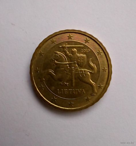 Литва 10 евроцентов 2015 г