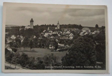 Открытка города "Аллентштайг" 30-е годы. Австрия.