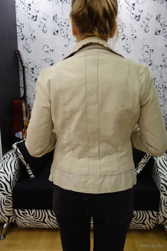 Куртка MNG натуральная кожа для стройняшки