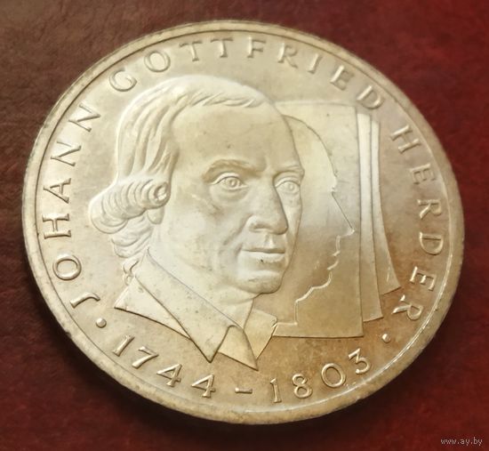 Серебро 0.625! Германия 10 марок, 1994 250 лет со дня рождения Иоганна Готфрида Гердера