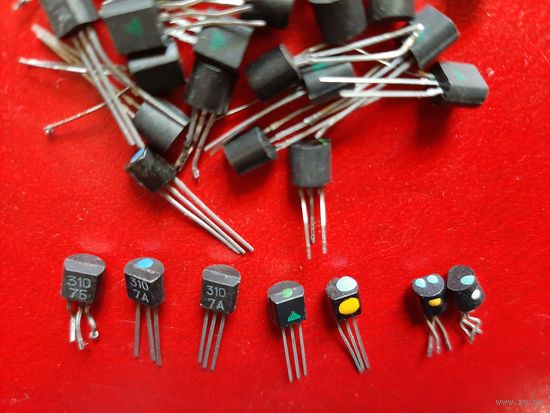 Транзисторы (310 7А, 310 7Б и с цветовыми обозначениями)