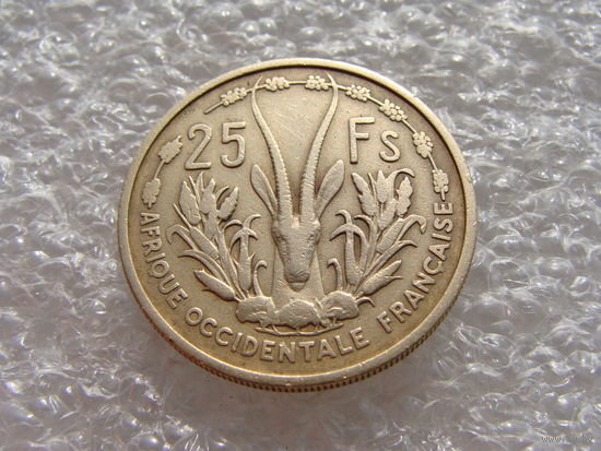 Французская Западная Африка.  25 франков 1956 год  KM#7  Тираж: 37.877.000 шт
