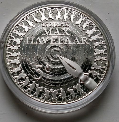 Нидерланды 5 евро, 2010 150 лет роману "Макс Хавелар"  2-14-7