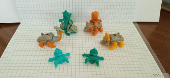 Коллекционные игрушки из Киндер сюрприза. Всадники на динозаврах. 14