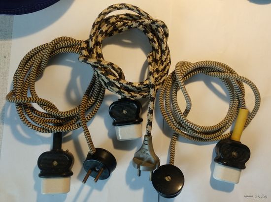 Шнуры,кабели сетевые с электросамоваров,электровафельниц СССР