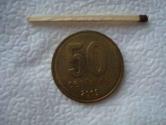 Монета 50 центавос, Аргентина, 2009 г.