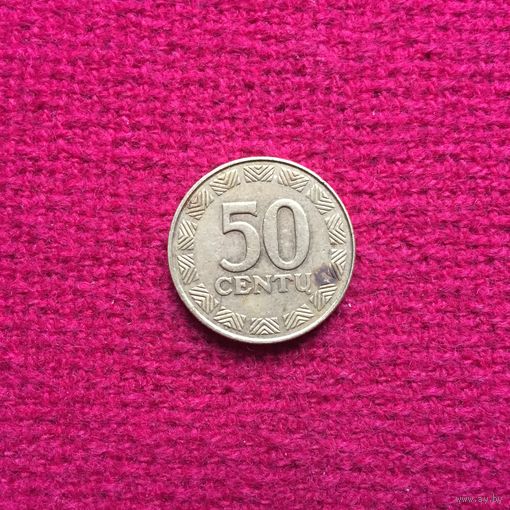 Литва 50 центов 2000 г.