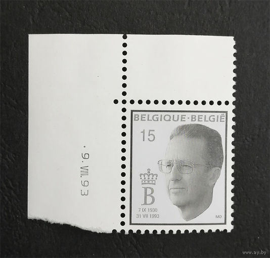 Бельгия 1993 г. Король Бодуэн, полная серия из 1 марки. Чистая #0126-Ч1P10
