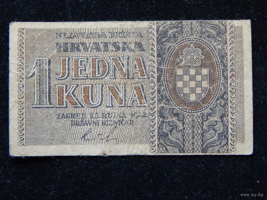 Хорватия 1 куна 1942 г
