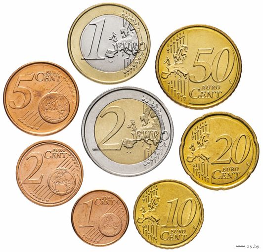 Греция набор евро 2002 (E,F,S) (8 монет) UNC в холдерах