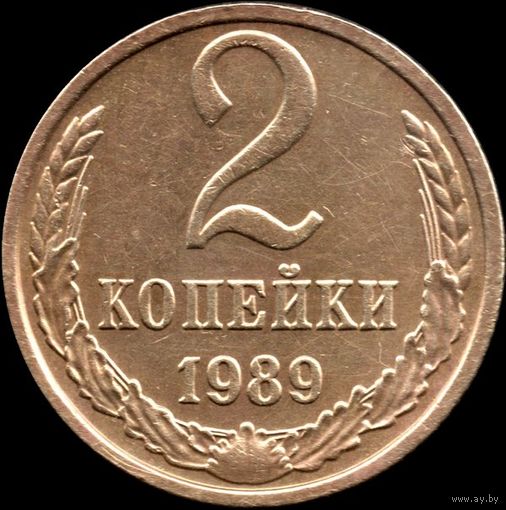СССР 2 копейки 1989 г. Y#127а (63)