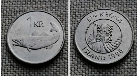 Исландия 1 крона 1996/рыба