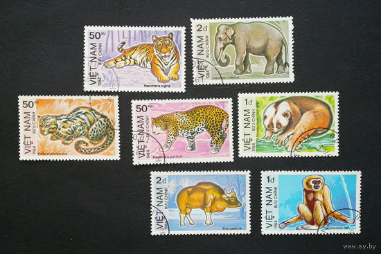 Вьетнам 1984 г. Охраняемые животные. Фауна, полная серия из 7 марок #0097-Ф2P18