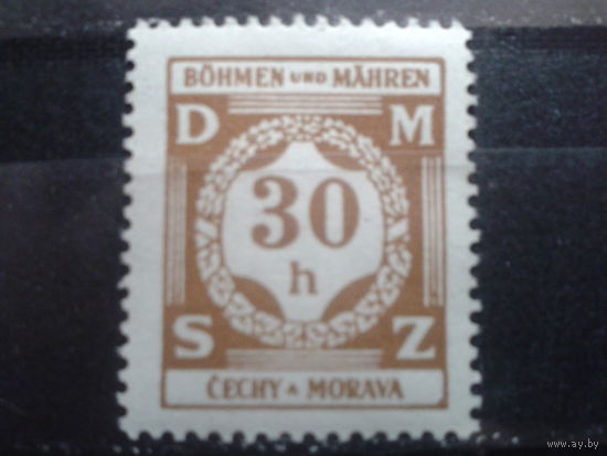 Богемия и Моравия 1941 Служебная марка 30г