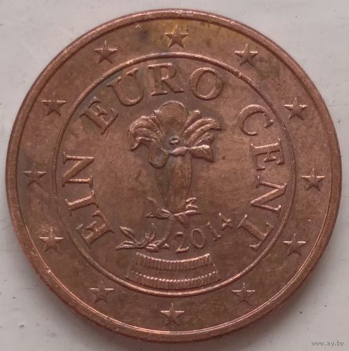 1 евроцент 2014 Австрия. Возможен обмен