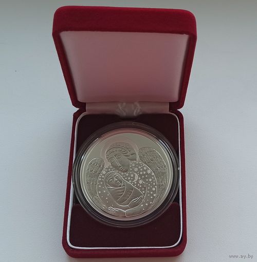 Футляр для монеты 50.00 мм с капсулой 58,00 mm бархатный красный