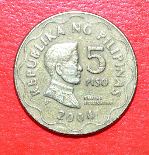 34-04 Филиппины, 5 песо 2004 г.