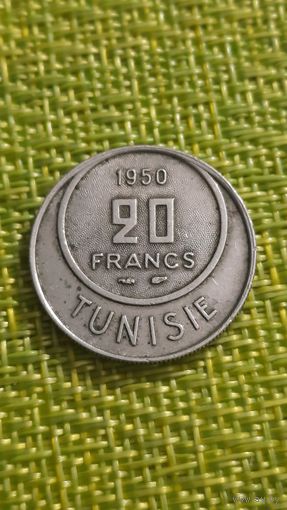 Тунис 20 франков 1950 г