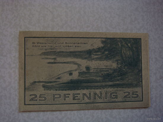 Германия 25 пфенингов  нотгельд 1921 г.