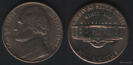 США km192A 5 центов 1999 год (P) kmA192.2 (f0