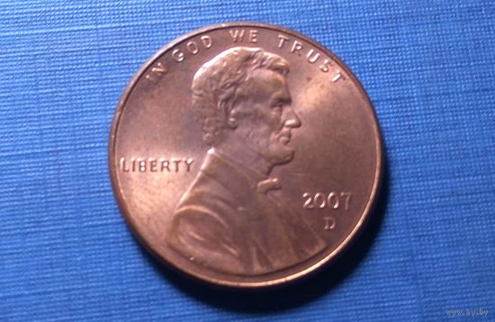 1 цент 2007 D. США.