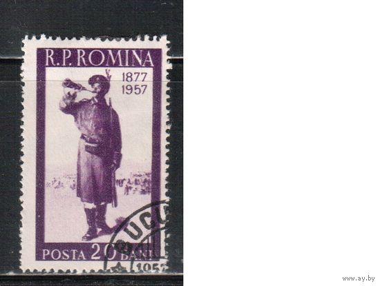Румыния-1957, (Мих.16631) гаш.  , Армия, Живопись (одиночка)(1)