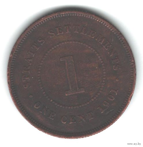 Стрейтс-Сетлментс 1 цент 1901 года