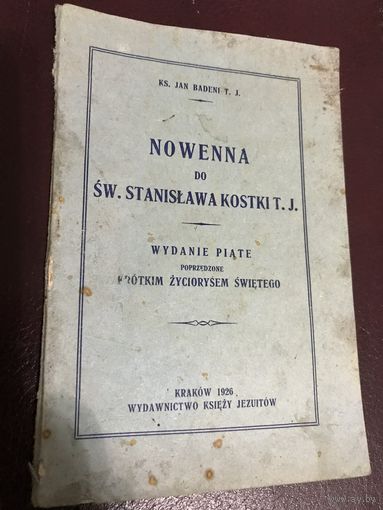 Nowenna do sw.Stanislawa Kostki.1926r/