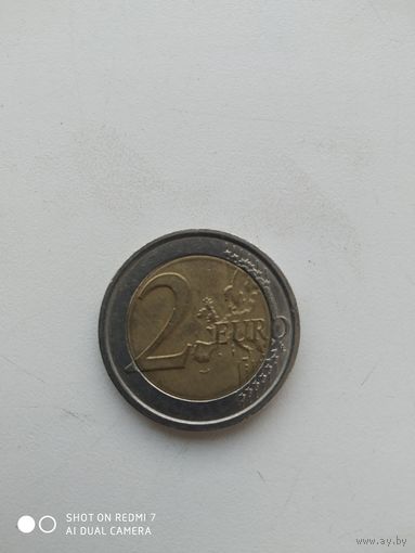 2 евро Италия 2011 год , 150- летние объединения Итальянской Республики