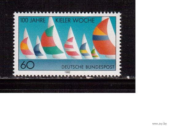 Германия(ФРГ)-1982,(Мих.1132), ** , Спорт, Парусная регата