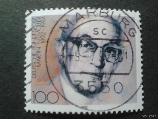 Германия 1992 теолог, евангелист Михель-0,6 евро гаш