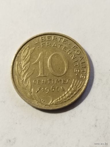 Франция 10 сантим 1965