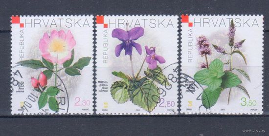 [2283] Хорватия 2004. Флора.Цветы. Гашеная серия.