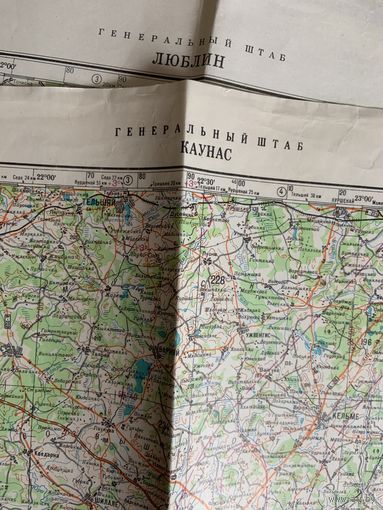 2 оригинальные карты -довольно редкие- Каунас и Люблин. Цена за 1. масштаб и др. смотрим на фото.
