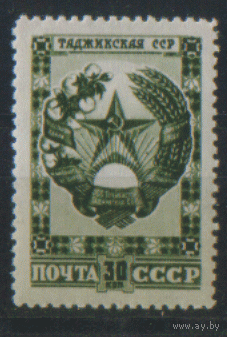 Заг. Герб Таджикской ССР. 1947. ЧиСт.