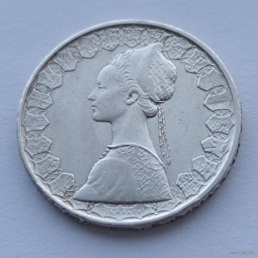 500 лир Италия 1964 года. Серебро 835. Монета не чищена. 39