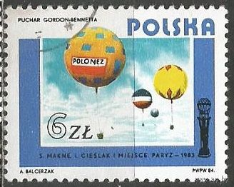 Польша. История польских авиа полётов. 1984г. Mi#2941.