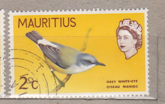 Птицы и королева Елизавета II  Маврикий 1965 год  лот 16