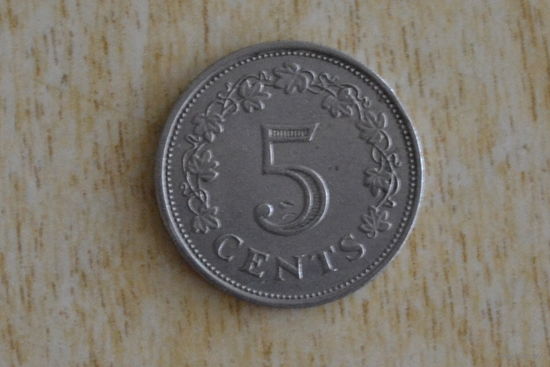 Мальта 5 центов 1972