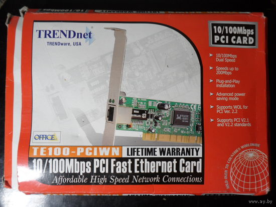 Модуль TE100-PCIWN 10/100Mbps PCI Fast Ethernet Card