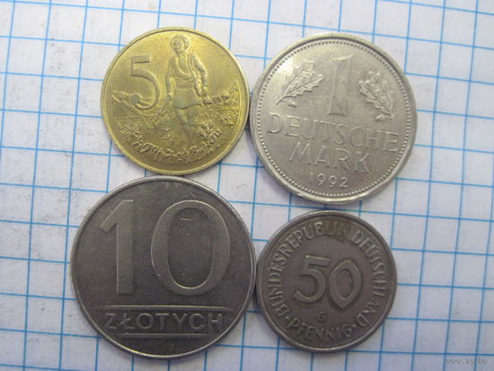 Четыре монеты/25 с рубля!